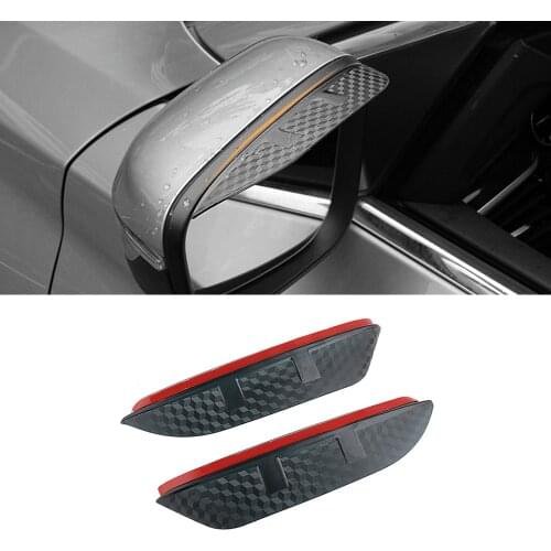 For BMW 2 Series 2014-2020 F22 F23 F45 F46 Car Side Rearview Mirror Rain Eyebrow Visor ABS Carbon Fiber Shade Guard Accessories