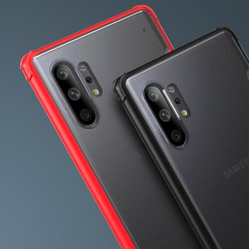 Phone Case for Samsung Galaxy Note 10 Plus Case Cover Soft TPU Silicone Frame Matte Translucent PC Hard Case for Samsung Note 10
