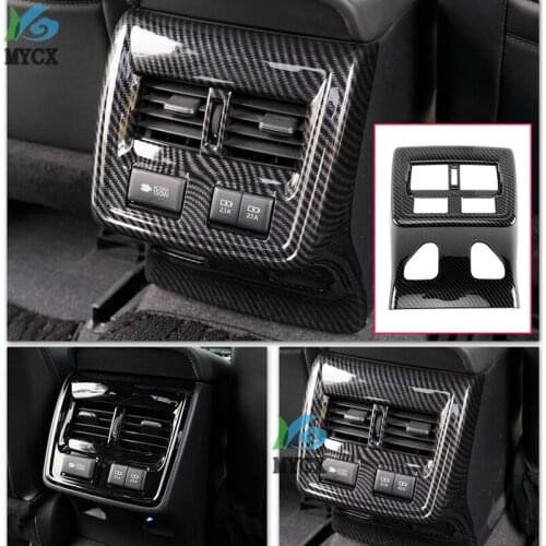 For Toyota avalon 2019 2020 2021 Carbon Fiber Look Rear Air Vent Outlet Cover Trim