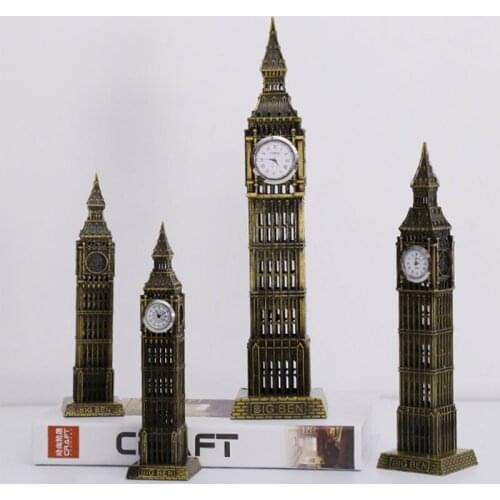 Elizabeth Tower Home Decor Retro Tower the Big Ben Ornaments Home Decoration Accessories for Living Room Bedroom Gifts