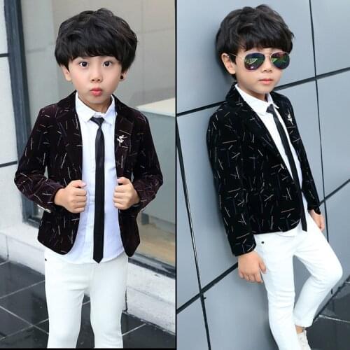 Autum Toddler Boy Clothes Sets Korean Fashion Solid Shirt Casual Pants Blazer 3 Pcs For Boy Kids Childrens Suits For Wedding