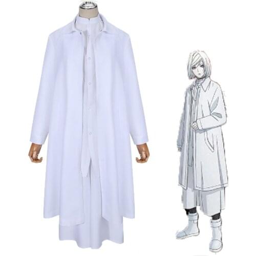 Anime Akudama Drive Cutthroat Satsujinki Cosplay Costumes White Uniforms Coat Shirt Pants Wig for Women Girls Halloween Outfit
