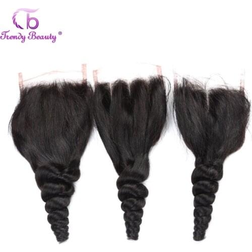 Brazilian Loose Wave 130% Swiss Lace 8-22 Inch Non-Remy Human Hair Natural Color 4*4/5*5 inches Closure Middle/Three/Free Part