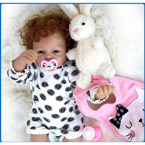 Otarddolls Bebe Reborn Dolls 22"55cm soft Vinyl Silicone reborn baby doll Girl Toys boneca For Children Birthday Gift