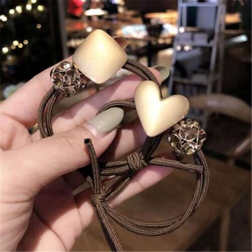 Hot Selling Fashion Korean Style Geometric Shape Hair Band Hair Rope Women Girls Hair Rings Hair Accessories Headpiece Gifts