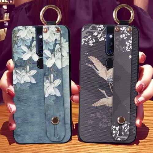 Soft TPU Silicone Back Cases For OPPO F1S A59 F3 F5 F7 F9 F11 A91 F15 F17 Pro Wrist Strap Back Cover For OPPO R15X R17 Pro