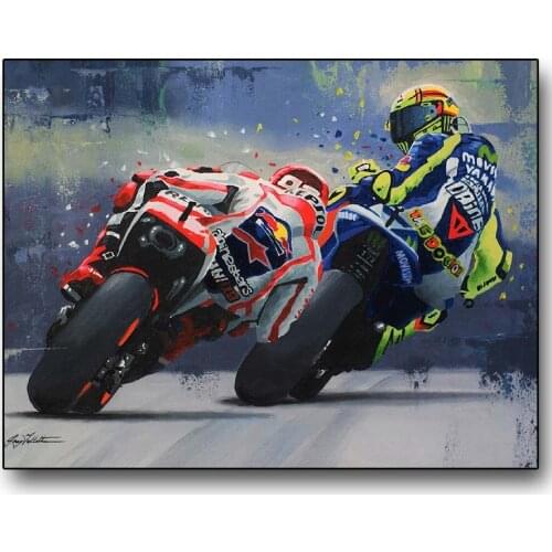 Painting by numbers kit for adult Motorcycle Racer Paint by Number on Canvas Wall Art For Home Decor