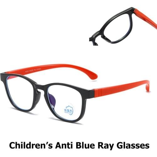 New Fashion Kids Anti Blue Ray Glasses Comfortable Durable Rectangular Computer Eyewear Frame Blue Light Protection Eyeglasses