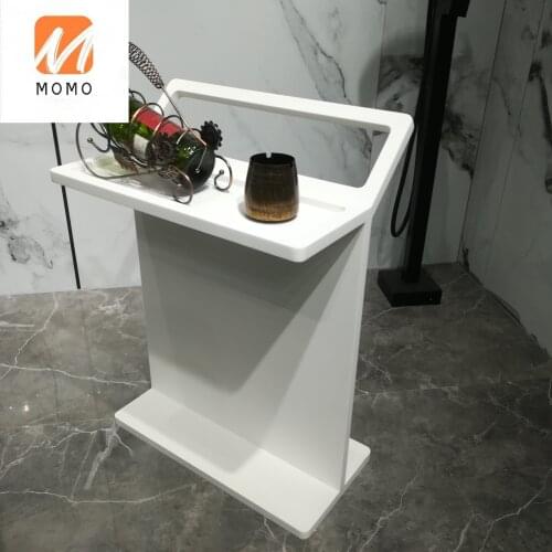 Wholesale solid surface stone modified acrylic resin storage stool shelf