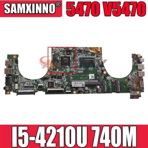 Original Laptop motherboard For DELL Vostro 5470 V5470 Core I5-4210U 740M Mainboard SR1EF CN-0TYFY8 0TYFY8 DAJW8CMB8E1