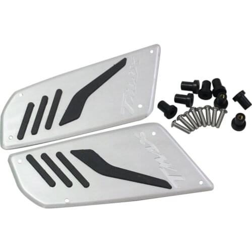New Motorcycle Silver Pedals Foot Pegs Footrests Fits for Yamaha TMAX T-max 530 2013-2016 Aluminum