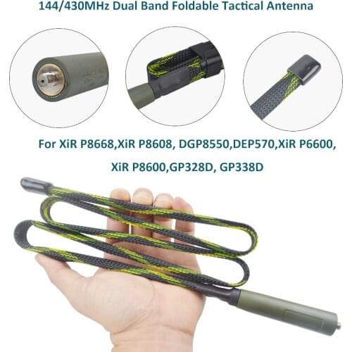 Walkie talkie Tactical Foldable antenna Quad Band 136-520MHz UHF VHF for Motorola XiR P8668 XIR P8608 XiR P6600 DGP8550 GP328D