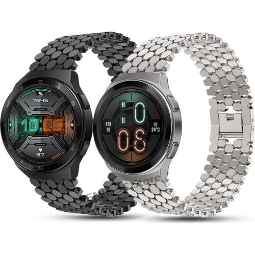 22MM Metal Strap For Huawei Watch GT/GT2 46MM Honor Magic Smart Band Bracelet Stainless Straps For TicWatch Pro Wristband Correa