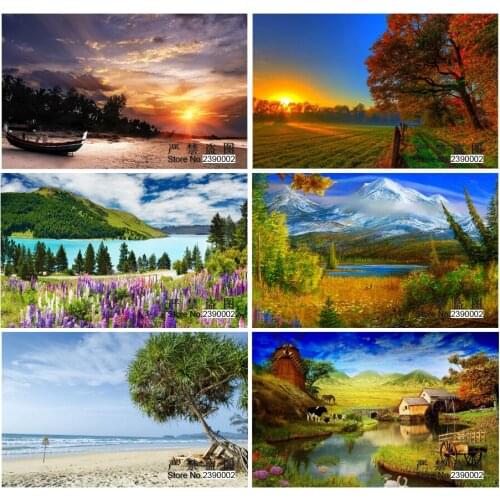 Needlework 5d Diy Diamond Painting Landscape Tree Handwork Diamond Embroidery Full Square Diamond Mosaic Decorative Lavender