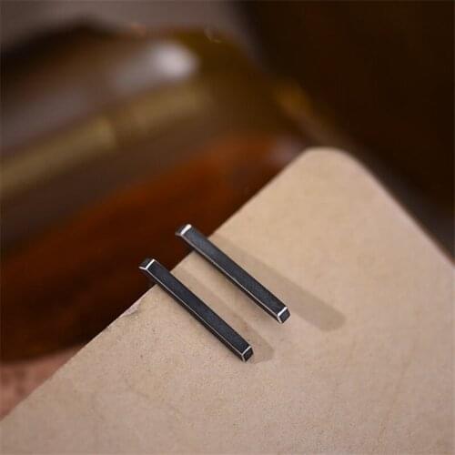 925 Sterling Silver Straight-line Clip Earrings Jewelry Female Fashion Accessories Womens Earrings One Piece Wholesale Price