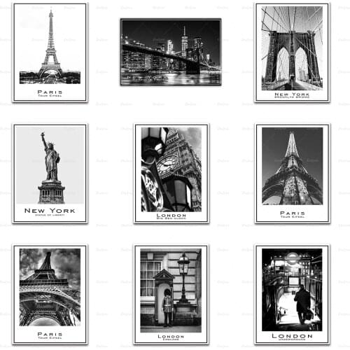Nordic Wall Art Big Ben London Close Up,Guard London,London Subway,NYC At Night,Statue Of Liberty New York Poster And Print Deco