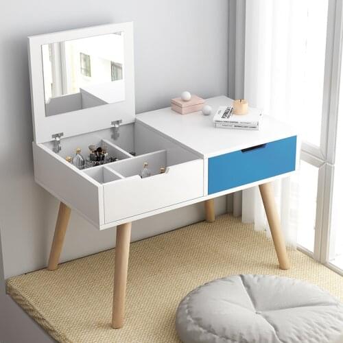 Nordic Bay Window Dressing Table Bedroom Dressing Table Modern Small Apartment Economy Mini Simple Dressing Table Makeup Desk