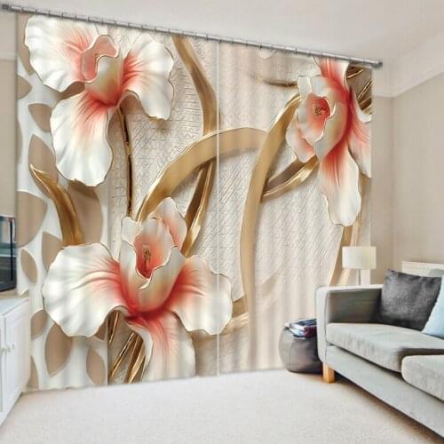 Modern Home Decoration Living Room Curtains 3d relief curtains
