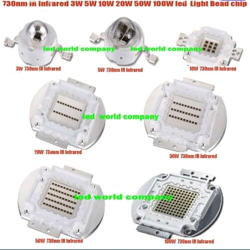 High Power LED Chip 940nm IR Infrared 3W 5W 10W 20W 50W 100W Emitter Light Bead COB 940 nm Night Vision CCTV Camera