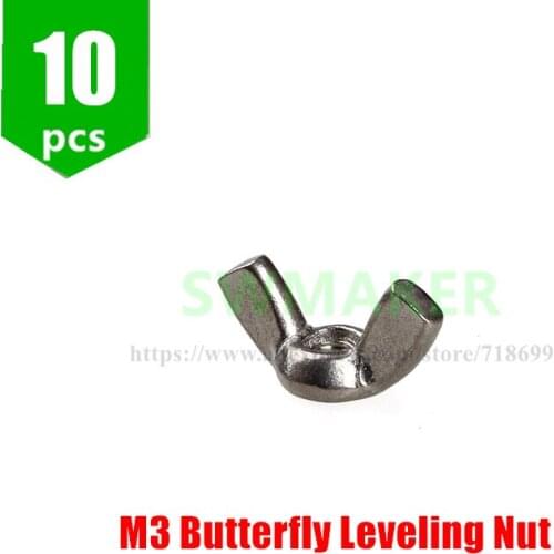 SWMAKER 10pcs Heated Bed Leveling Nut M3 Butterfly Nuts Z-axis Leveling Nut for Prusa I3 Free shipping