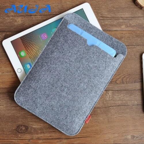 Universal Tablet Sleeve Bag for iPad Air 9.7 10.5 10.2 Wool Felt Pad Pouch Case Cover for Samsung Kindle Huawei Tablets