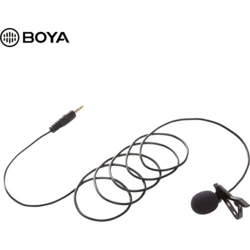 BOYA BY-LM10 Smartphone Omnidirectional Clip-on Lavalier Microphone for iPhone 6 6s 5 5s 4 4s Plus ios Sumsang S6 S5 S4 Android