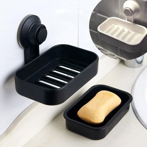High quality Suction cup soap box Bathroom drain soap rack Creative Double layer Soap shelf Home Storage Organizer holder