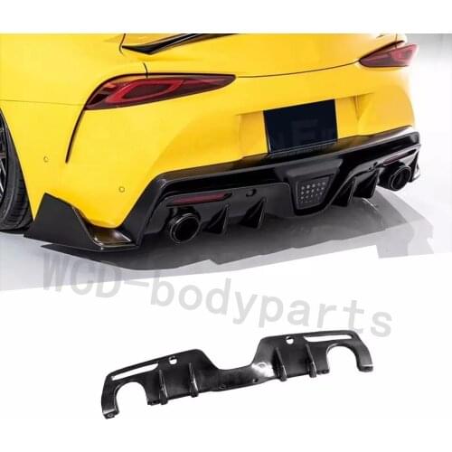 For Toyota Supra 2019 - 2020 High Quality Carbon Fiber Rear Diffuser Lip Spoiler Bumper FRP Car A Styling
