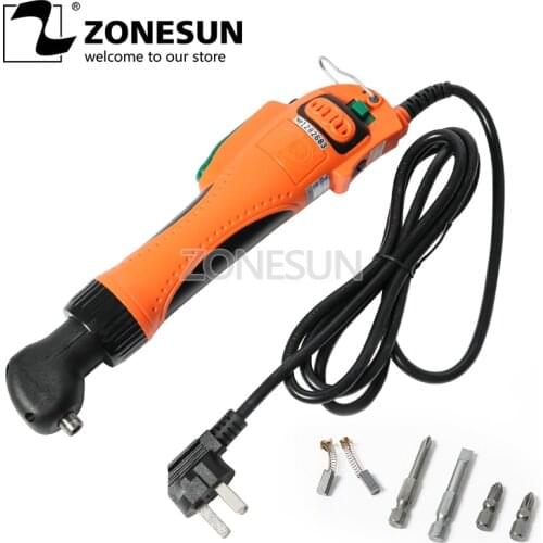 ZONESUN Heavy Duty Right Angle Electric Screw Driver Hand Held Tool Torque Electric Screwdriver