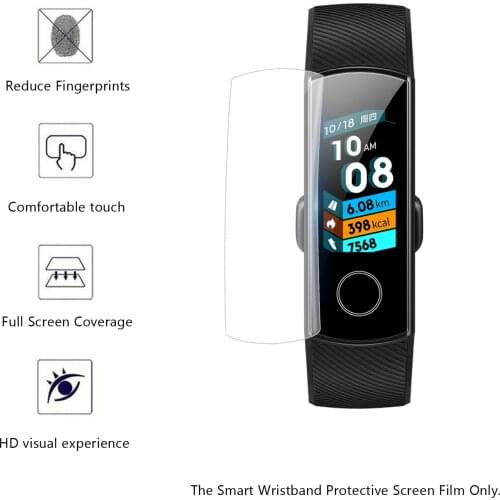 TPU Protective Film Screen Film Protector for Huawei Honor Band 4 5 Smart Wristband Bracelet Transparent Anti-Scratch