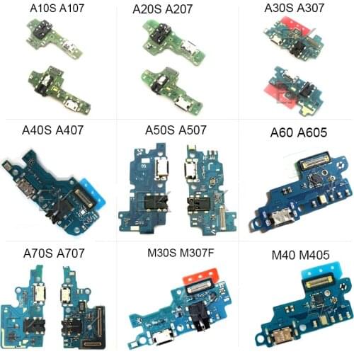 10PCS Original Flex For A10S A20S A30S A40S A50S A70S M10S M30S USB Charging Dock Port Connector With Microphone Flex Cable