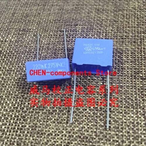 10PCS NEW BC PILKOR MKP337 0.22UF 275VAC 10% P15MM blue Safety film capacitor PCX2 224/275VAC MKP 337 220NF 0.22UF 275VAC