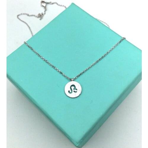 10PCS- Zodiac Leo Necklace Signs 12 Constellation Necklace Horoscope Astrology Disc Pendant Necklaces for Birthday Gift