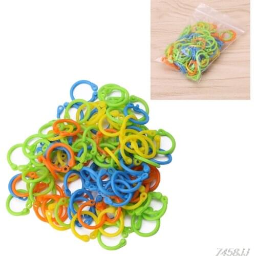100Pcs Colorful Knitting Crochet Locking Stitch Marker DIY Craft Tools Knitting Crochet Holder Needle Clip G03 Drop ship