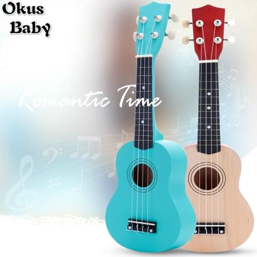 2019 Brand New 21-inch Wooden Playable Children Ukulele Color Ukulele Musical Instrument Small Guitar Toy