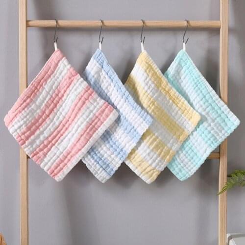 4 Pcs Baby Infants Feeding Bibs Absorbent Soft Cotton Burp Cloth Handkerchief Q1FE