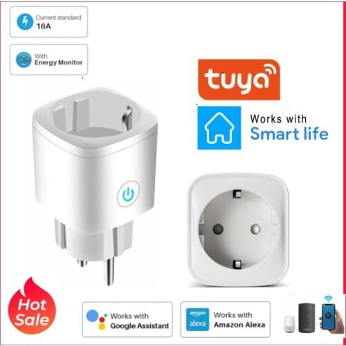 6/3/1pcs 16A WiFi Smart EU Plug EU Socket Tuya Smart Life APP Support Alexa Google Home Assistant Voice Wireless Control