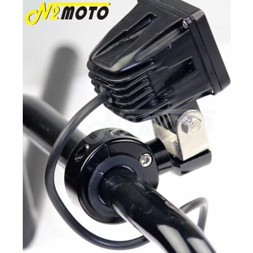 Crash Bar 22/25mm Handlebar Mount CNC 1 1/4'' Fog Light Brackets Universal Motorcycle 7/8" or 1" Handlebar Spotlight Clamp
