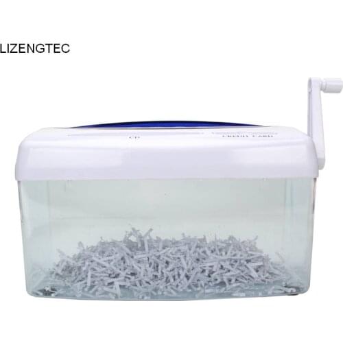 Free Shipping LIZENGTEC A4 Mini Multi-functional Manual Paper Shredder for Card&CD&Paper@Photo