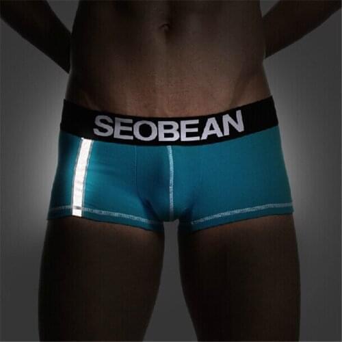 Free shipping Mens boxer underwear sexy low-waist cotton boxers Bright fluorescent boxer 6 colors S M L XL