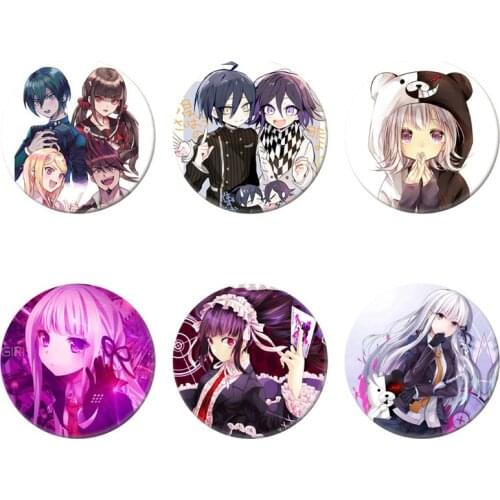 Anime Danganronpa Brooch Pins Monokuma Cartoon Pattern Collection Glass Badges Fashion Jackets Schoolbag