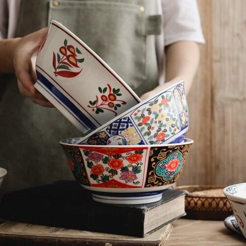 Household round Japanese ceramic bowl bowls ramen bowl