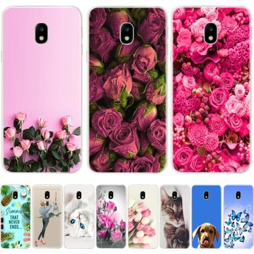For Funda Samsung Galaxy J7 2017 J730 Case Cover Flower Painted Silicone Phone Case For Coque Samsung J7 Pro J 7 2017 Case Capas