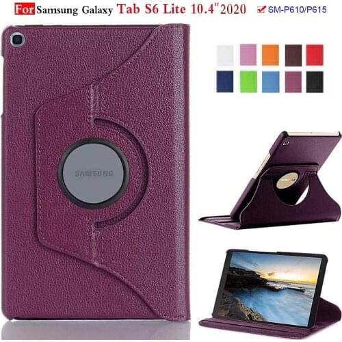 Case for New Samsung Galaxy Tab S6 Lite 10.4" 2020 Cover Smart Magnetic 360 Rotating for SM-P610 SM-P615 Full Protective Stand