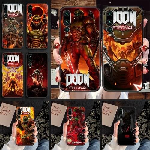 Doom Shooting Game Phone case For Huawei P Mate P10 P20 P30 P40 10 20 Smart Z Pro Lite 2019 black pretty funda 3D back tpu