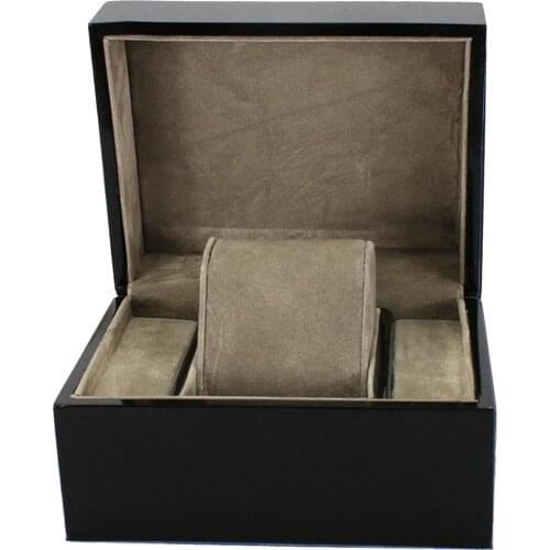 Single Slot Watch Box Wood Watch Organizer Display Box Storage With Pillow Holder Display Jewelry for Men Women Gift