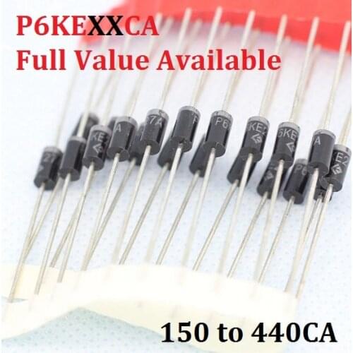 20PC P6KE150CA P6KE180CA P6KE200CA P6KE220CA P6KE250CA P6KE300CA P6KE400CA P6KE440CA 150/180/200/220/250/300/400/440CA TVS Diode