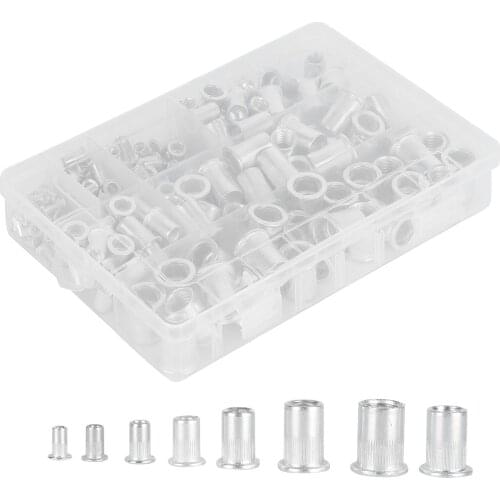 Tools Embossing tools Rivet Nuts Aluminum Alloy Galvanized Flat Head Threaded Inserts Hardware Tools herramientas DIY