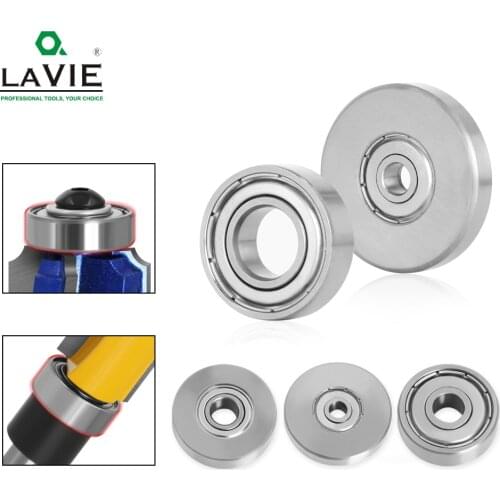 Durable Steel Bearings Accessories Kit Fits for Router bits Heads and Shank Top Mounted 1/2, 3/8, 3/4 Bearing & Stop Ring