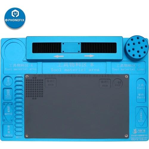 WL Aluminum Alloy Microscope Pad Soldering Repair Platform Pad Microscope Fixed Base High temperature Pad for Phone PCB Repair